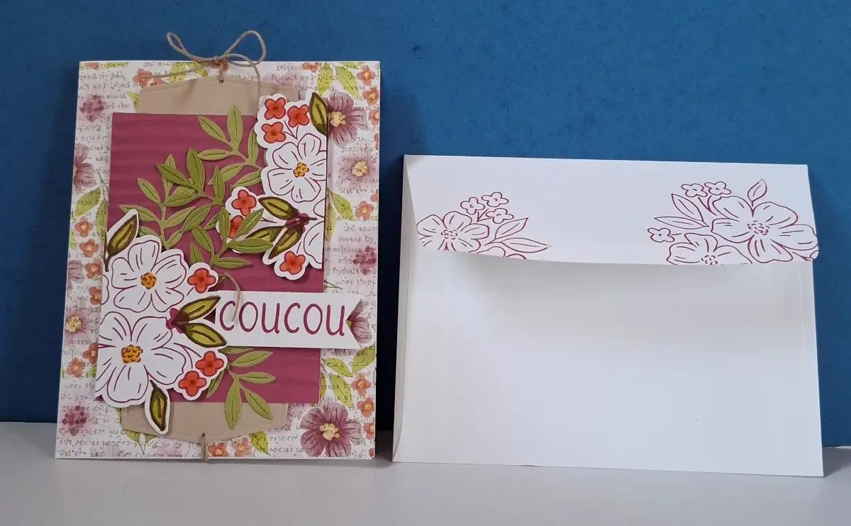 Carte coucou en fleurs